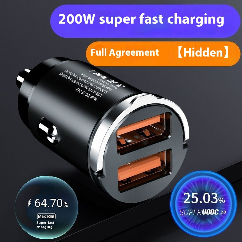 DUAL-PORT HIDDEN CAR CHARGER