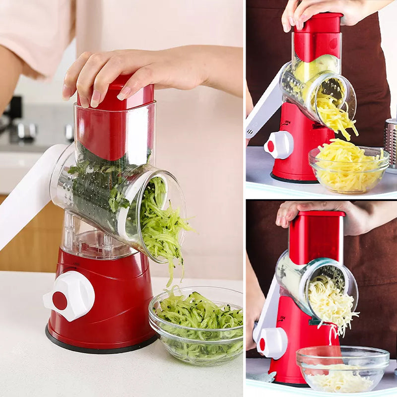 PREPMATE™ – MULTIFUNCTIONAL CHOPPER MANUAL ROTARY GRATER 🔥 50% OFF 🎁