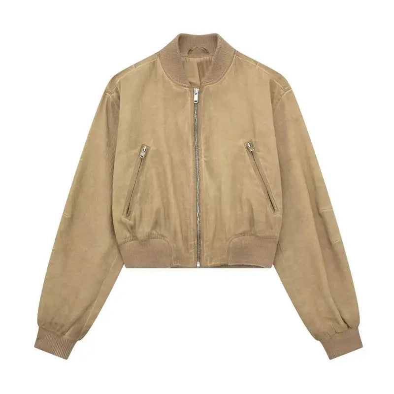 Stand Collar Casual Bomber Jacket