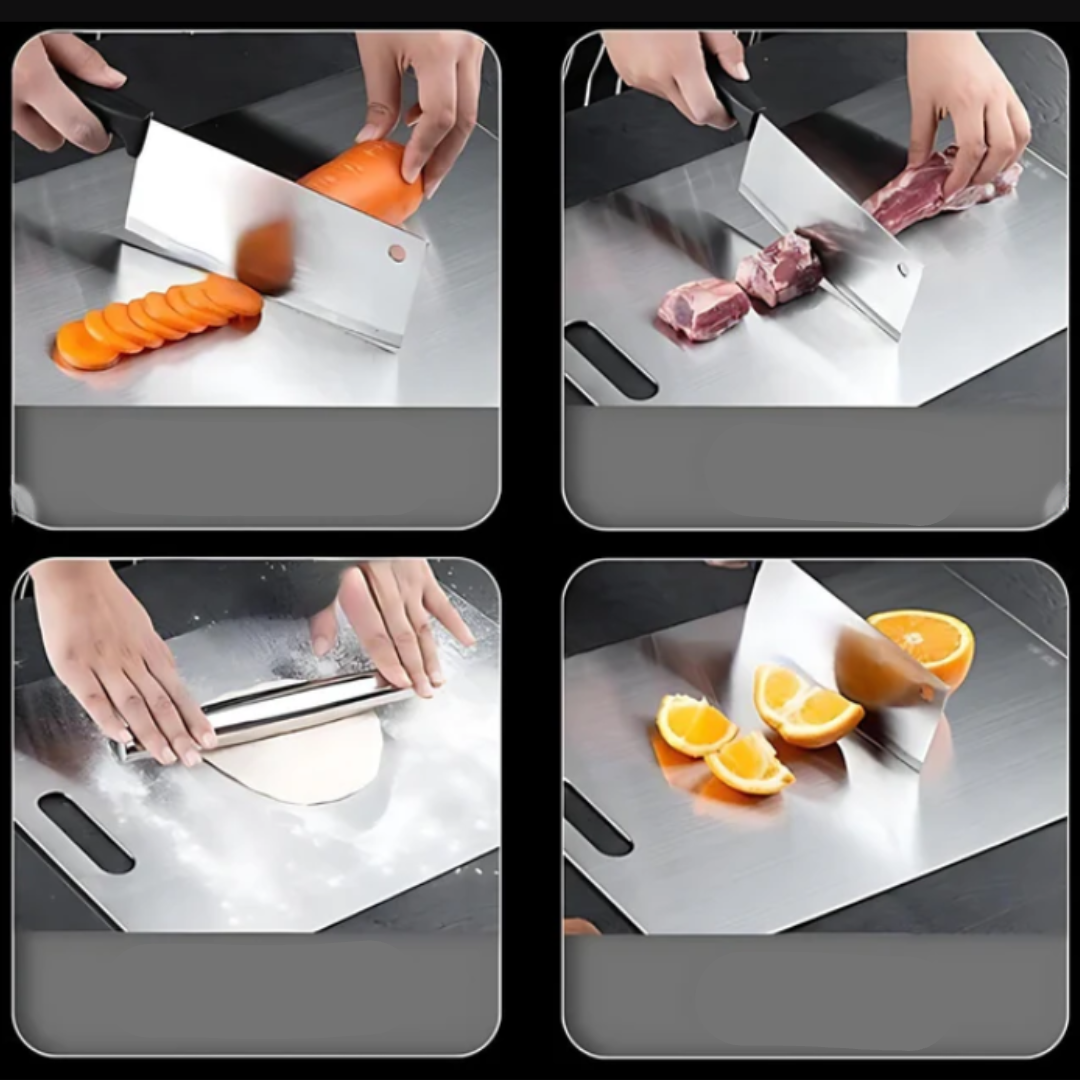 SliceRight™ | Stainless steel cutting board